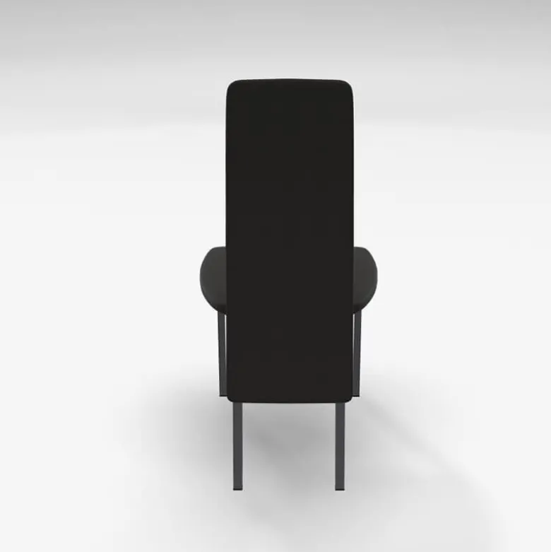 Elyn Chaise de séjour contemporaine tissu et pieds métal