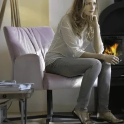 Enora Mobitec® Fauteuil cocooning pivotant en tissu et métal