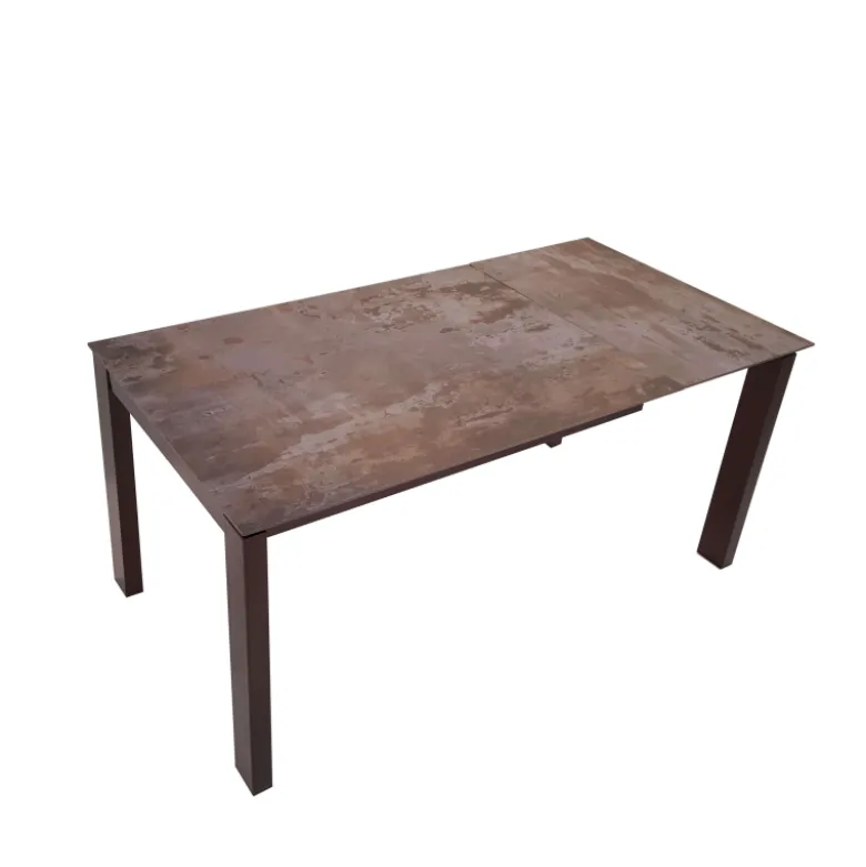 Evento Table rectangulaire extensible avec plateau en dekton et pieds en métal
