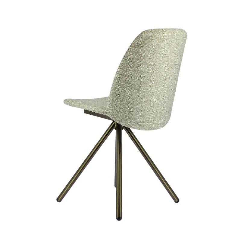 Figaro 2 Chaise moderne pivotante en tissu et pieds métal