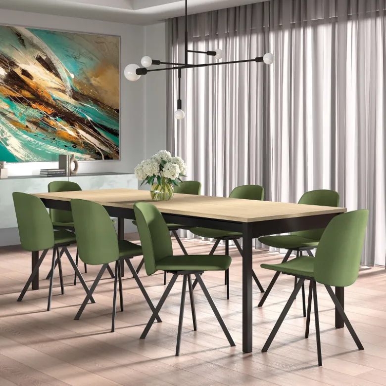 Figaro Chaise pivotante en simili fabriquée en Belgique