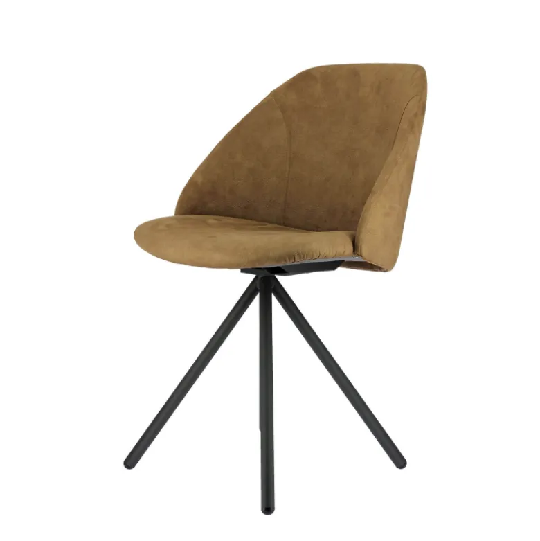 Fixie Chaise tendance en tissu et pieds en métal