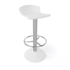 Free Tabouret bar pivotant italien en technopolymère et métal chromé