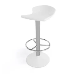 Free Tabouret bar pivotant italien en technopolymère et métal chromé