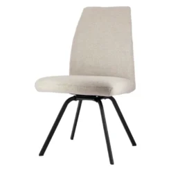 Gabin Chaise confortable en tissu avec dossier inclinable et pieds en métal