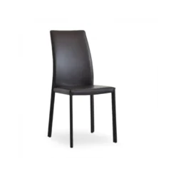 Giada Chaise de salle à manger en croûte de cuir