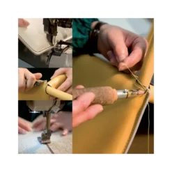 Giada Chaise de salle à manger en croûte de cuir