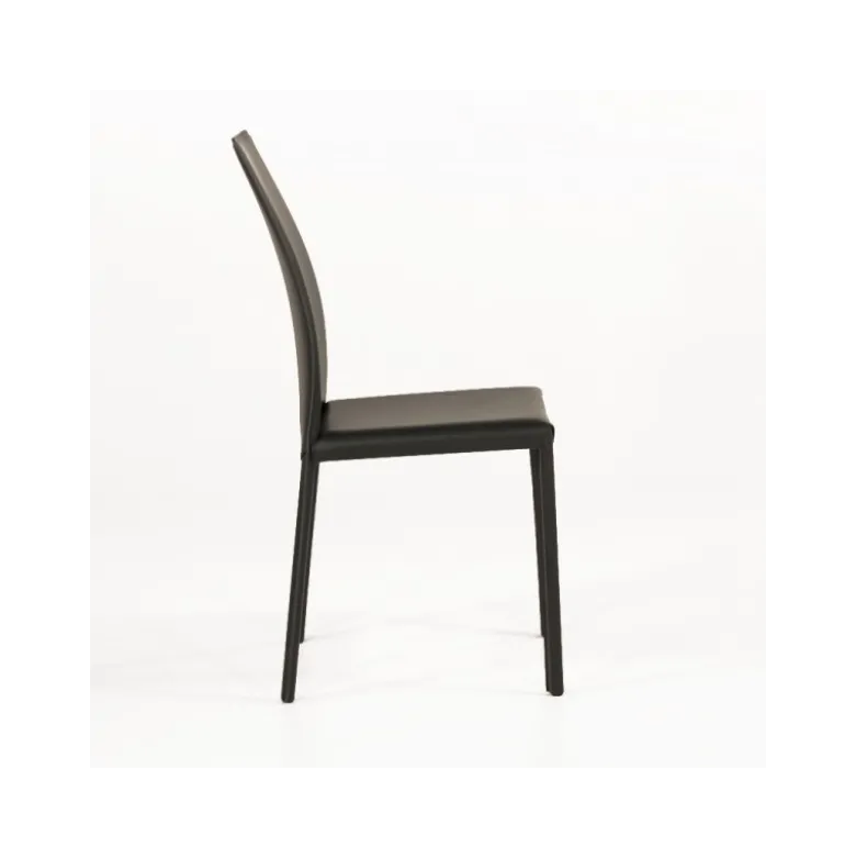 Giada Chaise de salle à manger en croûte de cuir