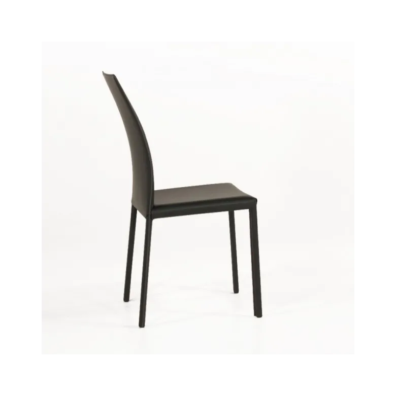 Giada Chaise de salle à manger en croûte de cuir