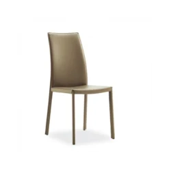 Giada Chaise de salle à manger en croûte de cuir