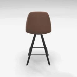Girona Tabouret pivotant avec dossier hauteur snack en tissu