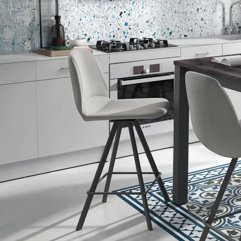 Girona Tabouret snack pivotant moderne en simili