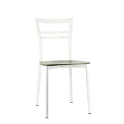 Go Connubia® Chaise contemporaine en métal et assise multiplis bois