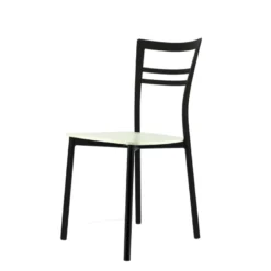Go Connubia® Chaise contemporaine en métal et assise multiplis bois