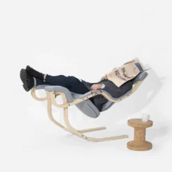 Gravity Varier® Fauteuil de relaxation en tissu et bois