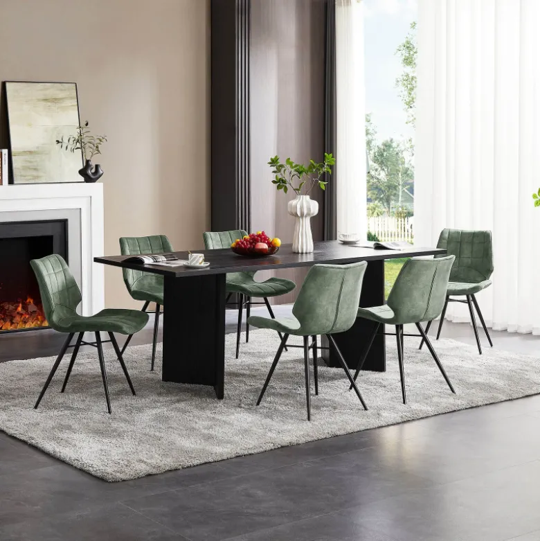 IbérisChaise design vintage rembourrée en velours
