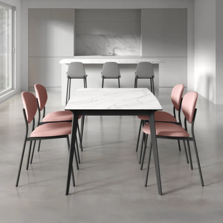 Infiné Table de salle à manger plateau en céramique