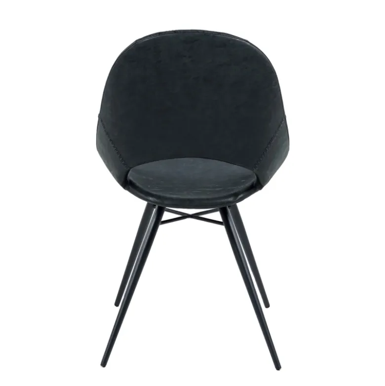 IsabelleChaise design avec coque ajourée en simili noir