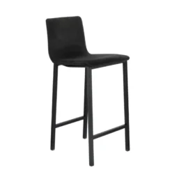 Koko Mobliberica® Tabouret snack en tissu dossier bas avec pieds en métal