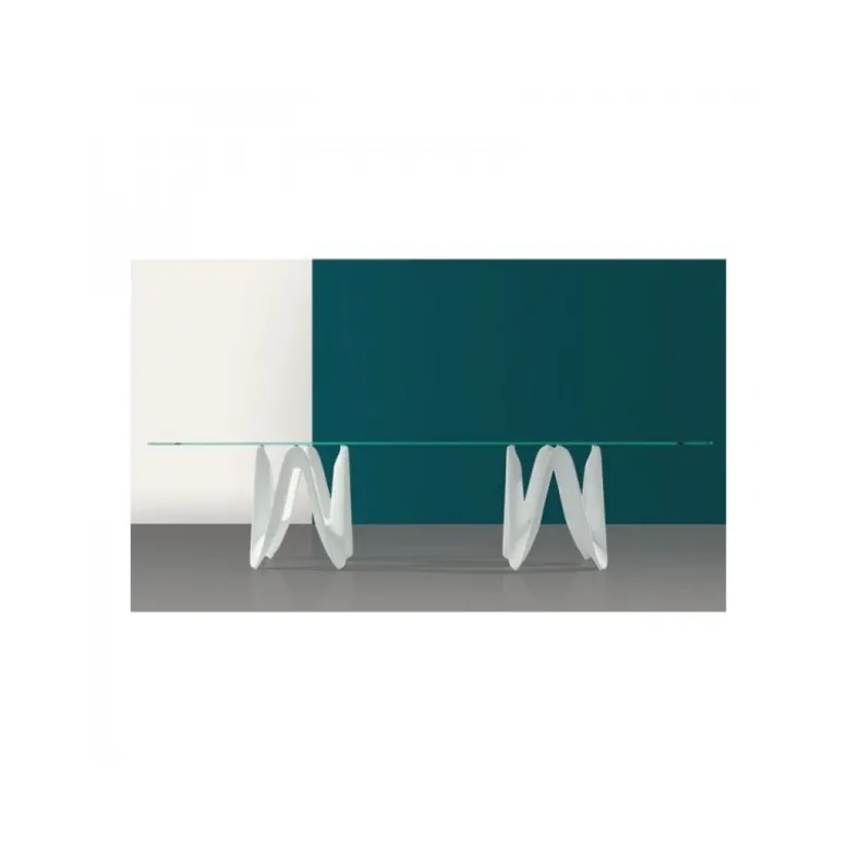 Lambda Sovet® Table de salle à manger design en verre 320 x 120 cm