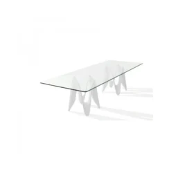 Lambda Sovet® Table de salle à manger design en verre 320 x 120 cm