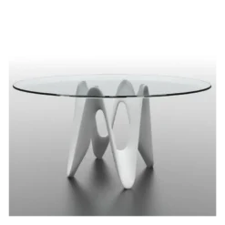 Lambda Sovet® Table ronde design en verre