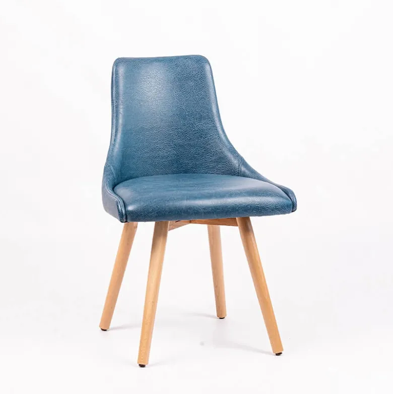 Lars Chaise confortable avec pieds en bois