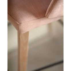 Lena Mobitec ® Tabouret snack en tissu avec accoudoirs et pieds en bois