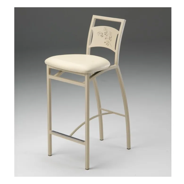 Liane Carrier® Tabouret snack en synthétique et métal dossier motif style industriel