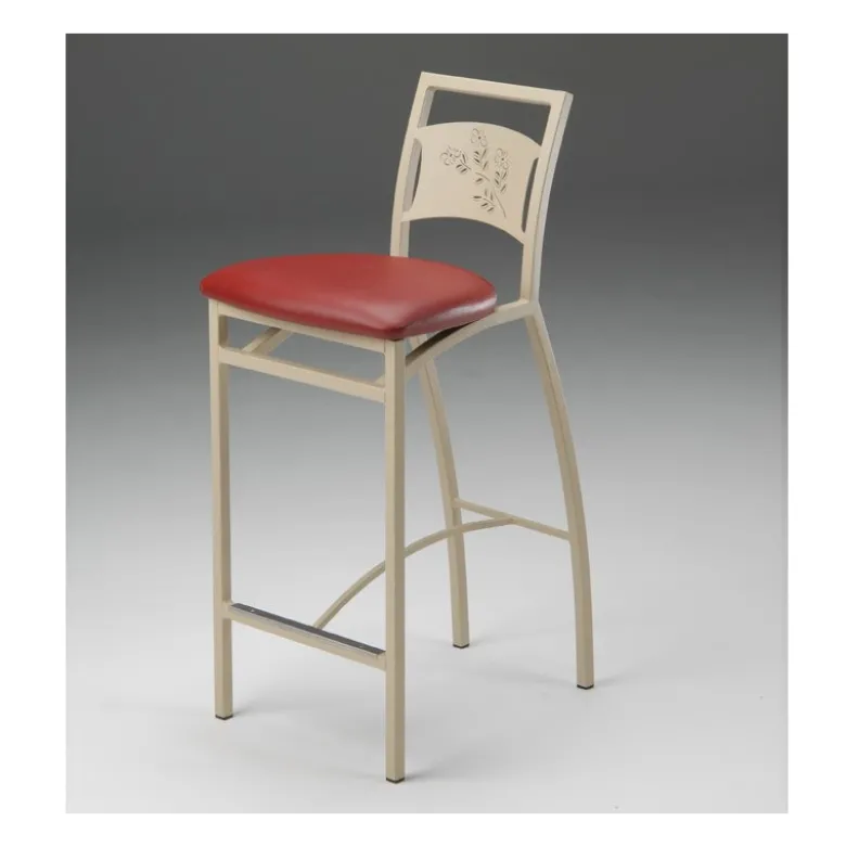 Liane Carrier® Tabouret snack en synthétique et métal dossier motif style industriel