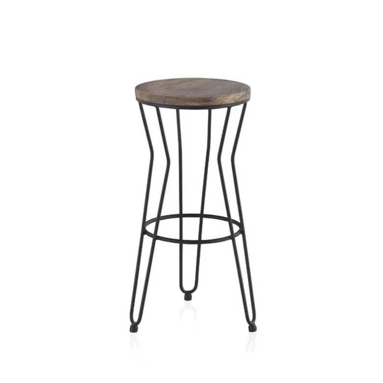 Lisboa Tabouret haut sans dossier design industriel