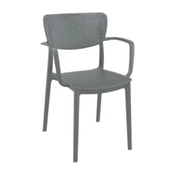 Loft Chaise de jardin micro perforée avec accoudoirs