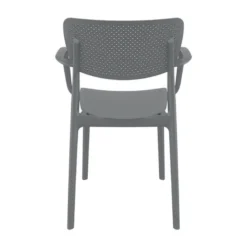 Loft Chaise moderne avec accoudoirs en polypropylène micro perforé