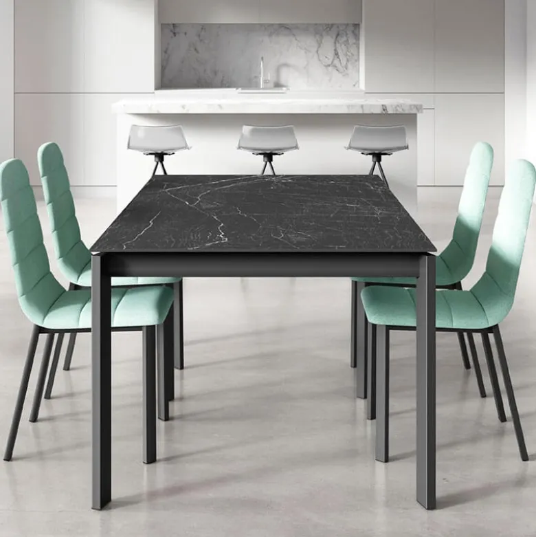 Lotus Table contemporaine extensible en céramique