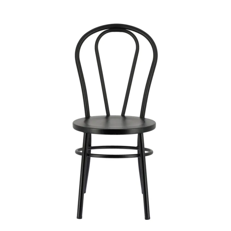MadinaChaise bistrot vintage en métal noir