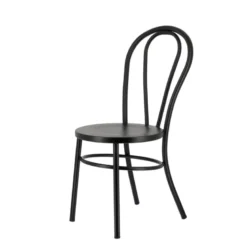 MadinaChaise bistrot vintage en métal noir