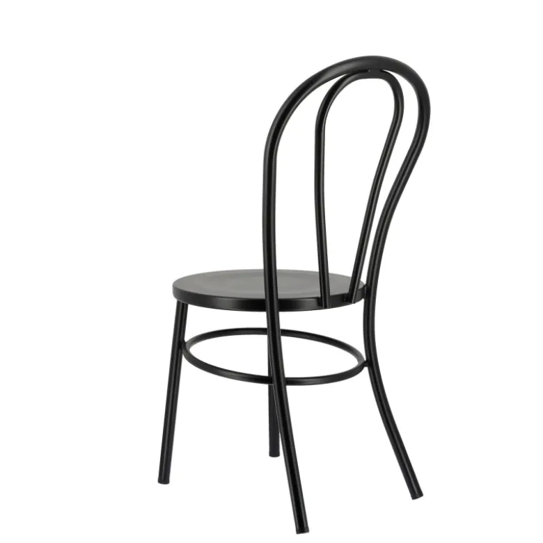 MadinaChaise bistrot vintage en métal noir