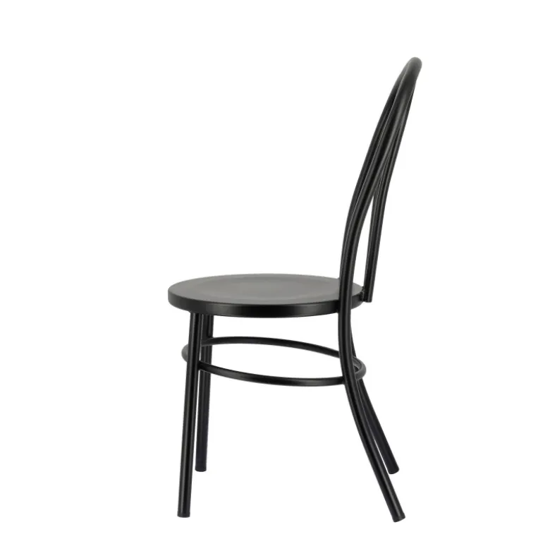 MadinaChaise bistrot vintage en métal noir