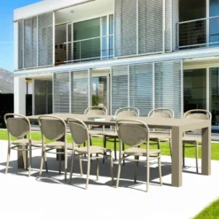 Marcel Chaise de jardin moderne empilable en polypropylène