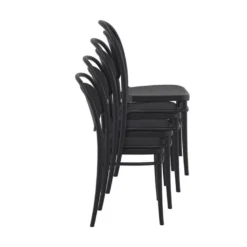 Marcel Chaise de jardin moderne empilable en polypropylène