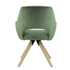 Marius Fauteuil cocooning en tissu avec pieds bois massif