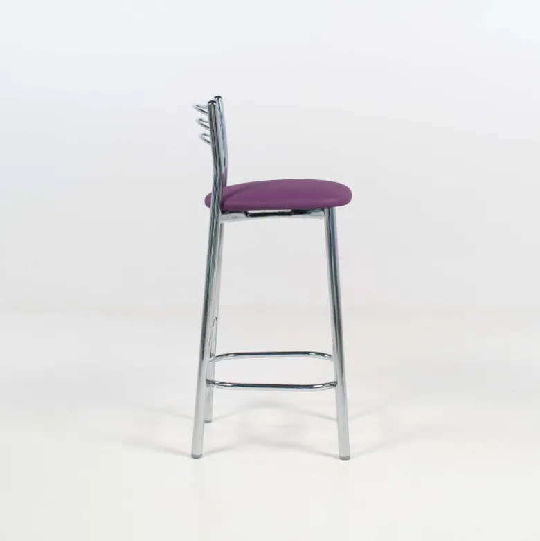 Marta Tabouret snack de cuisine en métal assise rembourrée