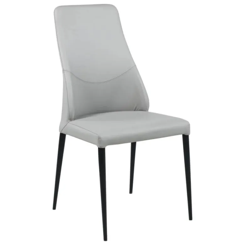 Mathilde Chaise de séjour moderne italienne en synthétique et pieds en métal