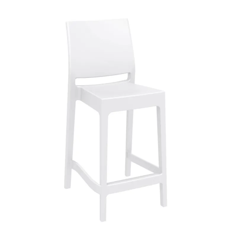 Maya Tabouret snack moderne empilable en polypropylène