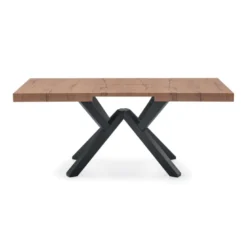 Mikado Connubia© Table extensible design en mélaminé avec pieds en bois
