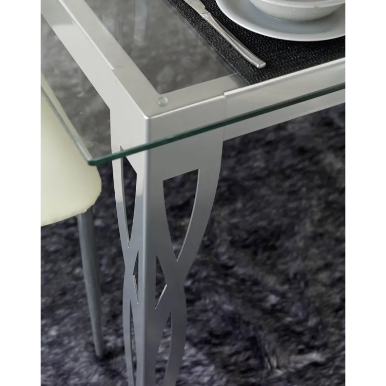 Milos Table provençale en métal rectangulaire