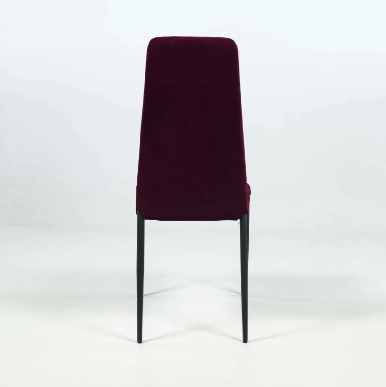 Mirta Chaise de séjour moderne en tissu et pieds en métal