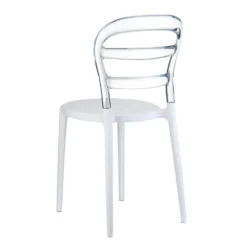Miss Bibi Chaise moderne en polycarbonate transparent et polypropylène