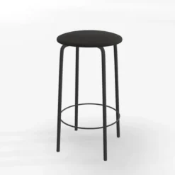Nantes Tabouret snack sans dossier assise en tissu rembourrée