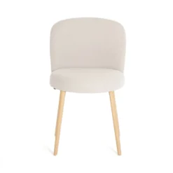 Neo Mobitec ® Chaise cosy confortable en tissu et pieds bois